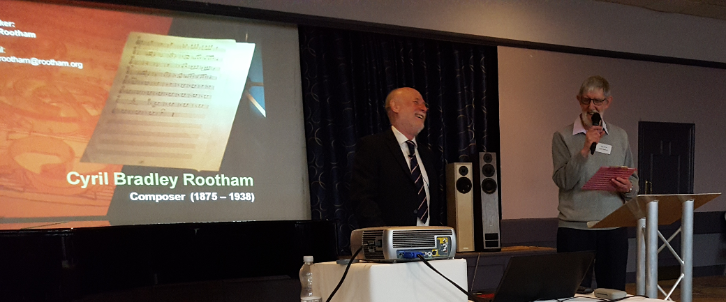 FRMS chairman Allan Child introducing Dan Rootham's talk about CBR